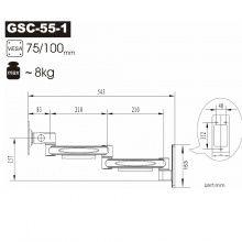 组合型壁挂架GSC-55-1